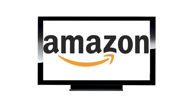 Логотип Amazon на экране телевизора Логотип Amazon на экране телевизора