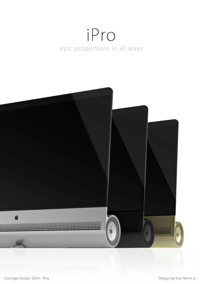 Симбиоз Mac Pro и iMac в новом концепте. Фото.