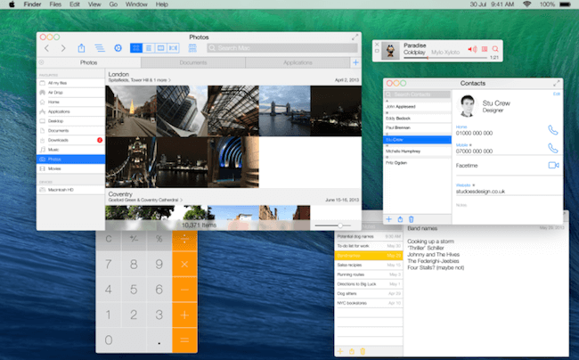 Возможный дизайн будущей версии OS X Возможный дизайн будущей версии OS X