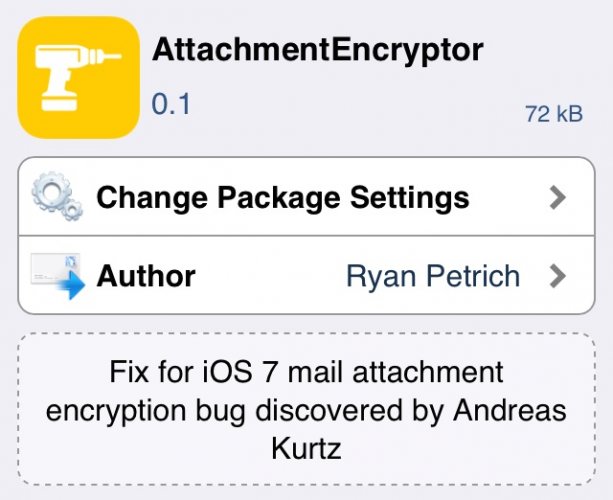 Твик Attachment Encryptor Твик Attachment Encryptor