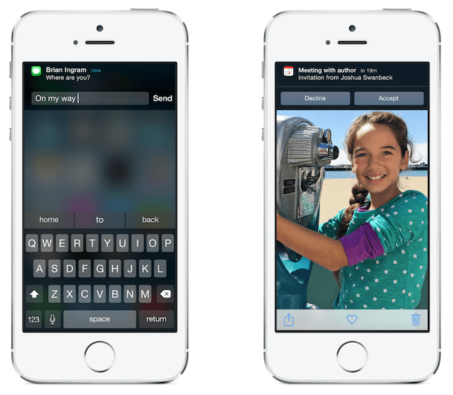 Уведомления в iOS 8 Уведомления в iOS 8