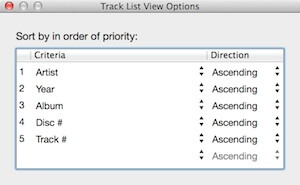5 Track List View Options 5 Track List View Options
