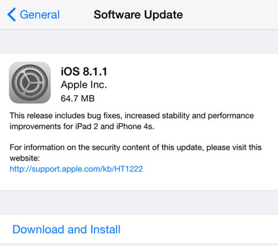 iOS 8.1.1 iOS 8.1.1