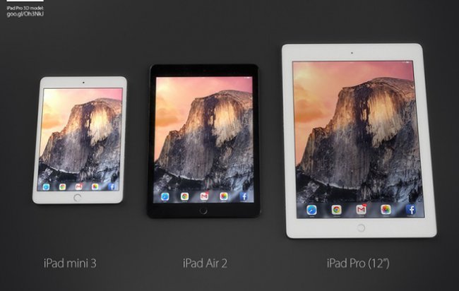 концепт iPad Pro в сравнении с другими устройствами концепт iPad Pro в сравнении с другими устройствами