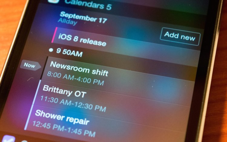 Два способа упорядочить виджеты в Центре уведомлений iOS 8. Фото.