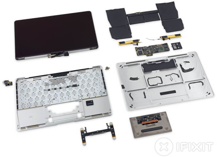 Новый MacBook признали неремонтопригодным. Фото.