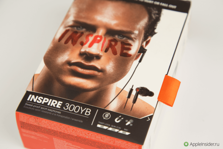 Обзор проводной спортивной гарнитуры JBL Inspire 300YB. Фото.