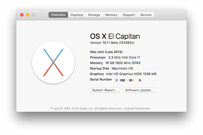 OS X El Capitan OS X El Capitan