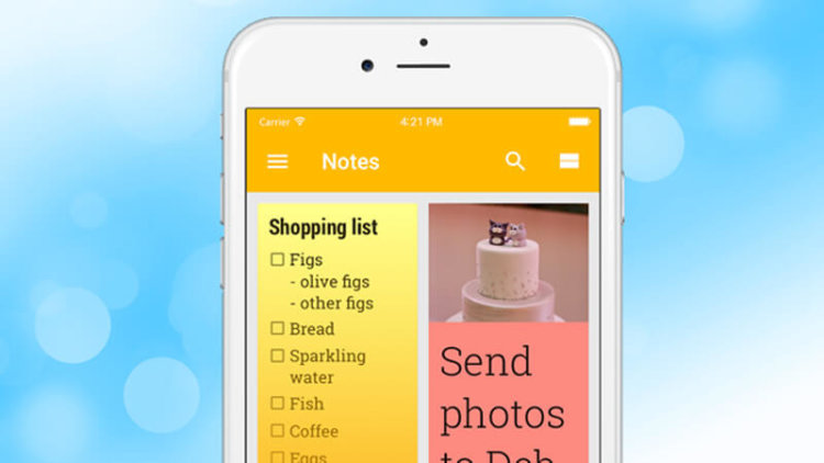 Google Keep доступен для iPhone и iPad. Фото.