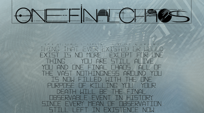 One Final Chaos One Final Chaos
