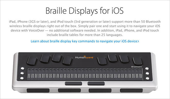 В Apple Store появятся товары для инвалидов. Фото.