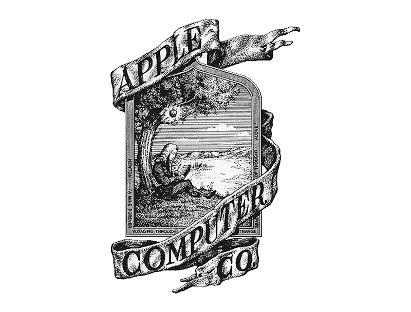 Первый логотип Apple Первый логотип Apple