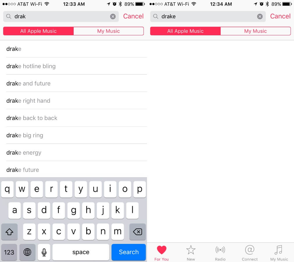 Apple Music search Apple Music search