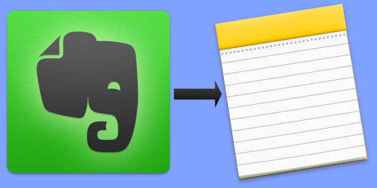 Как перенести заметки из Evernote в стандартное приложение. Фото.