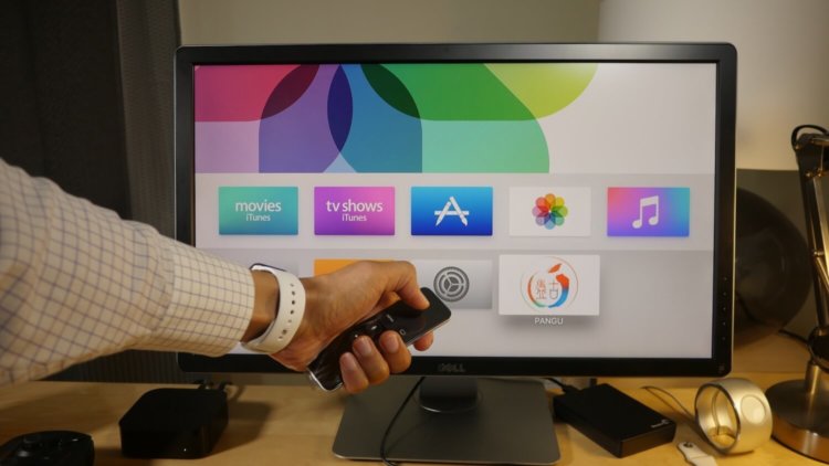 Пользователь Apple TV увидел часть нового Apple Music. Пользователь Apple TV увидел часть нового Apple Music. Фото.