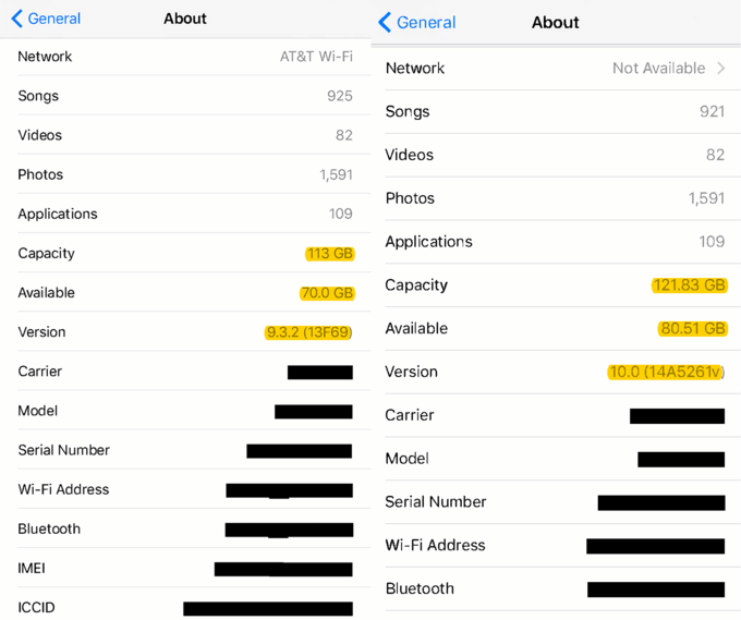 iOS 10 села на диету и сбросила несколько гигабайт. iOS 10 села на диету и сбросила несколько гигабайт. Фото.