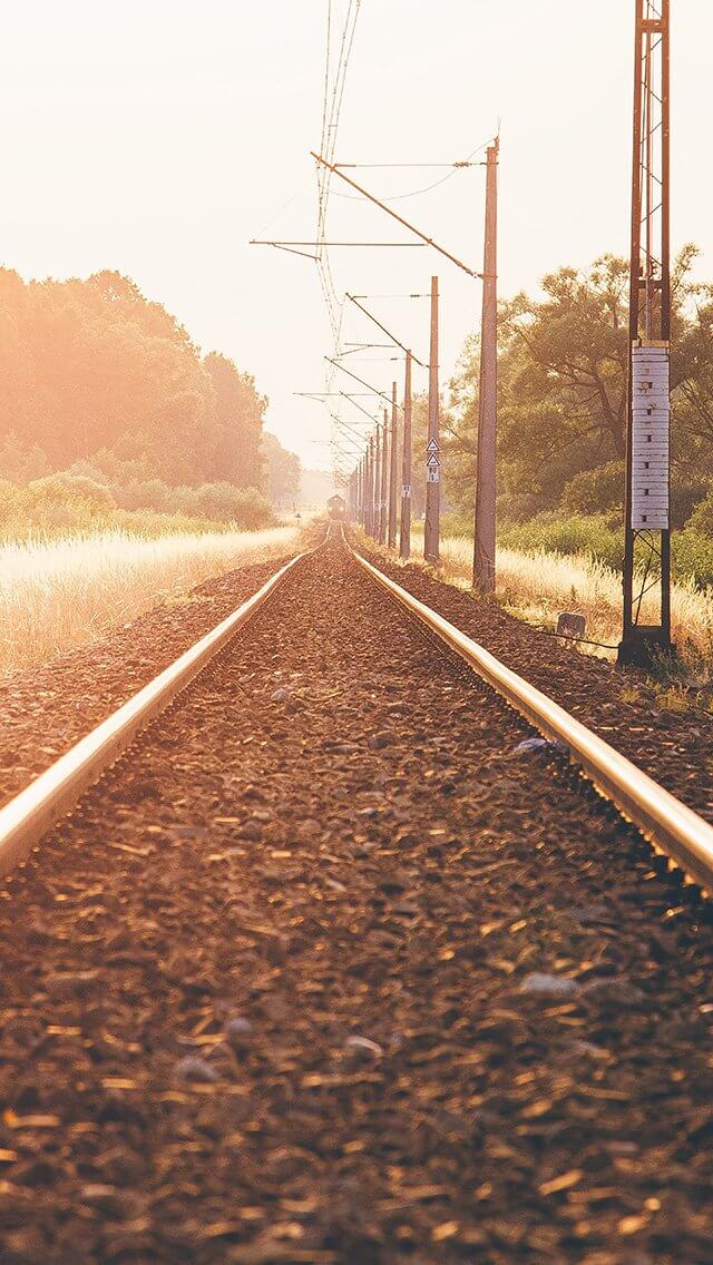 train-road-town-flare-nature-iphone-5