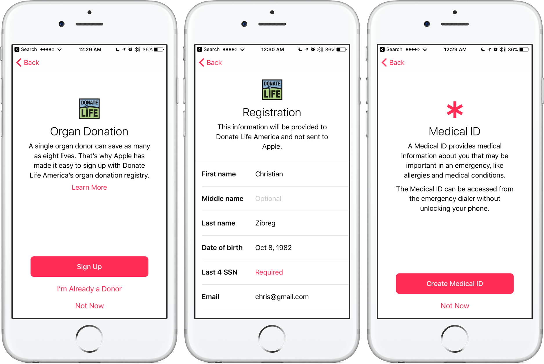 Что нового в iOS 10 Beta 2? Донорство органов. Что нового в iOS 10 Beta 2? Донорство органов. Фото.