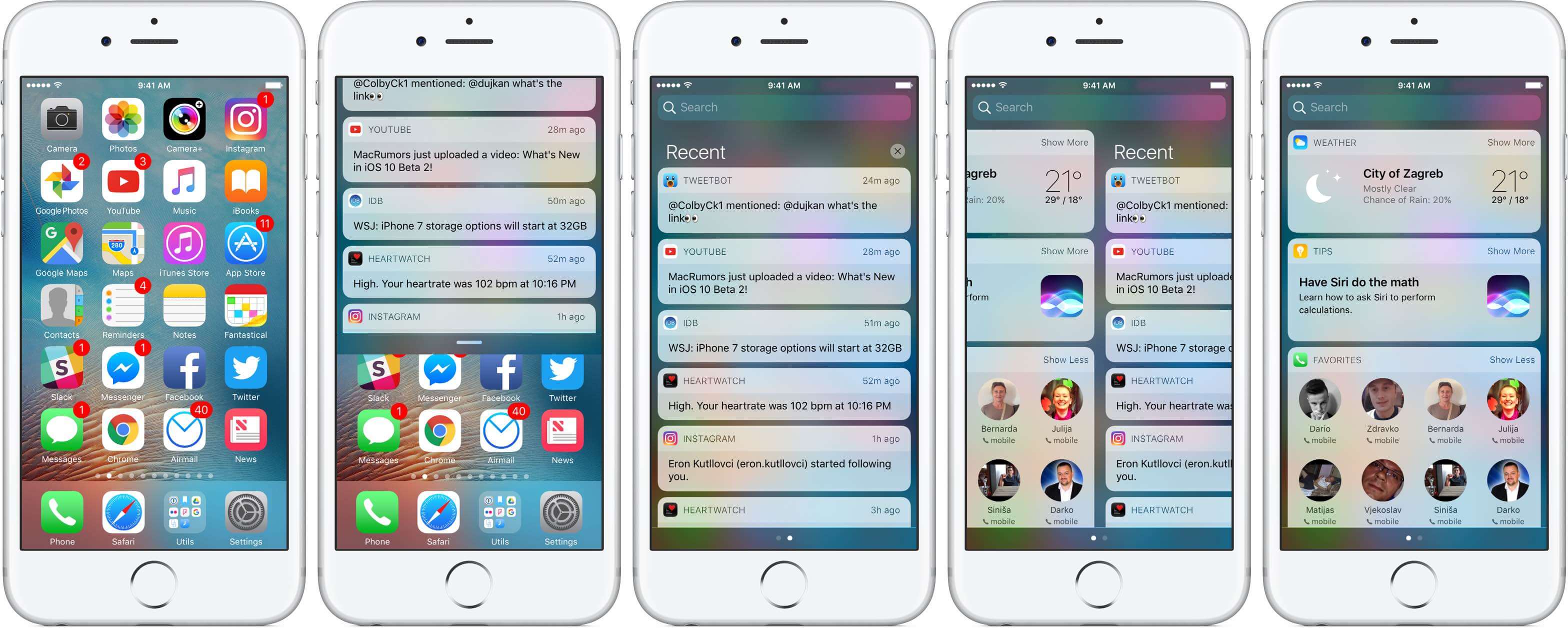 Что нового в iOS 10 Beta 2? Центр уведомлений. Что нового в iOS 10 Beta 2? Центр уведомлений. Фото.