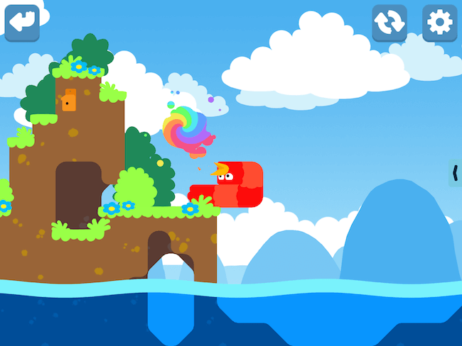 Snakebird — головоломка с высоким уровнем крутости. Snakebird — головоломка с высоким уровнем крутости. Фото.