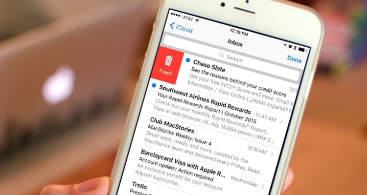 Как удалять сообщения в приложении «Почта» в iOS 10. Фото.