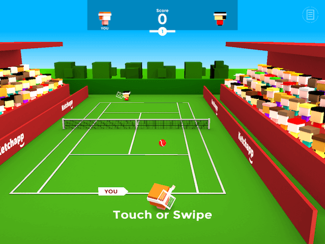 Ketchapp Tennis — теннис, в котором невозможно выиграть. Ketchapp Tennis — теннис, в котором невозможно выиграть. Фото.