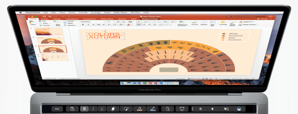 Как будет работать Microsoft Office на новом MacBook Pro с Touch Bar. Как будет работать Microsoft Office на новом MacBook Pro с Touch Bar. Фото.