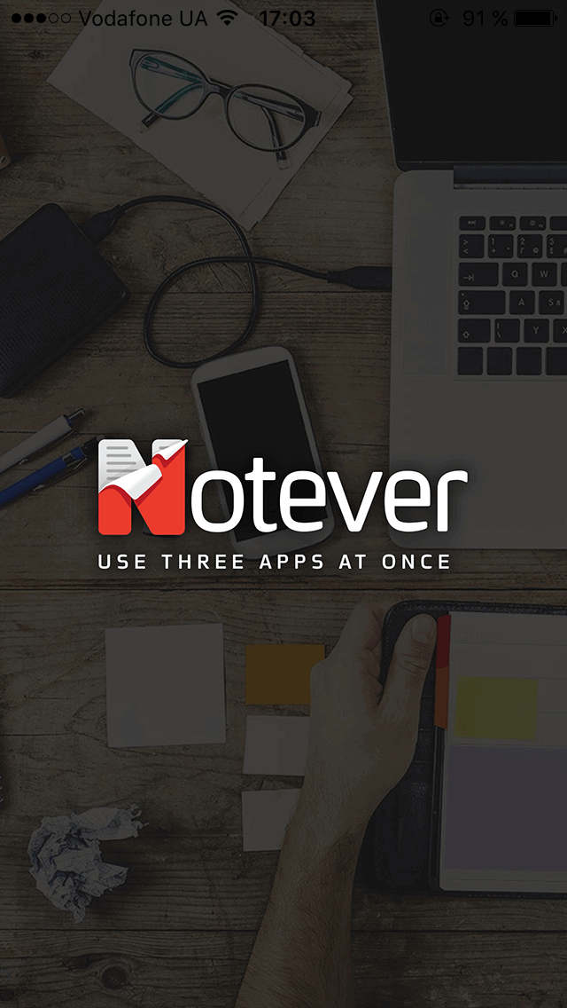 Notever — три приложения в одном решении. Фото.