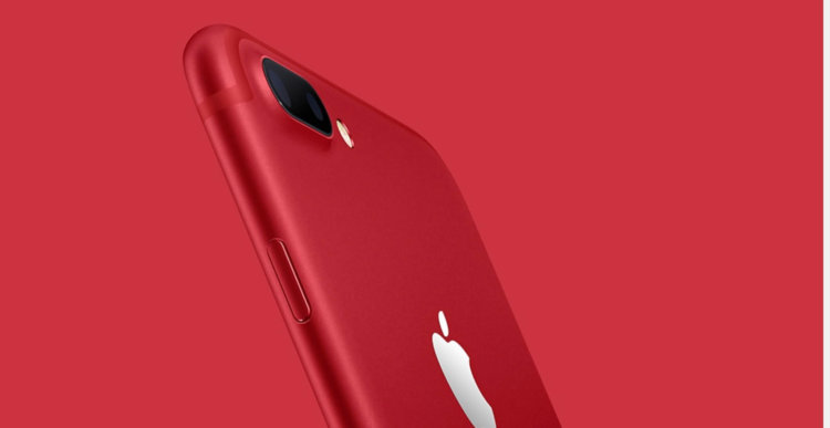 Apple представила красный iPhone 7 и iPhone 7 Plus. Фото.