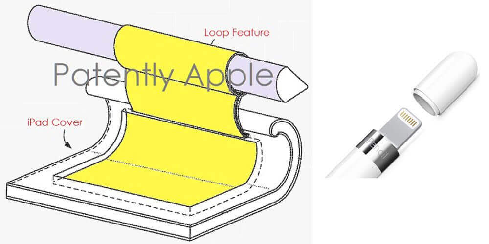 Apple запатентовала петлю для крепления Apple Pencil. Apple запатентовала петлю для крепления Apple Pencil. Фото.