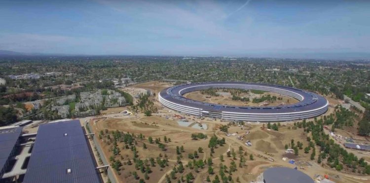 Последние новости со стройплощадки Apple Park. Последние новости со стройплощадки Apple Park. Фото.