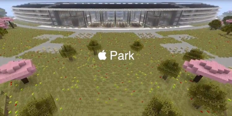 Новый кампус Apple построили в Minecraft. Фото.