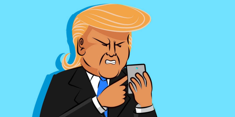 Единственное приложение, которым пользуется Дональд Трамп. Единственное приложение, которым пользуется Дональд Трамп. Фото.