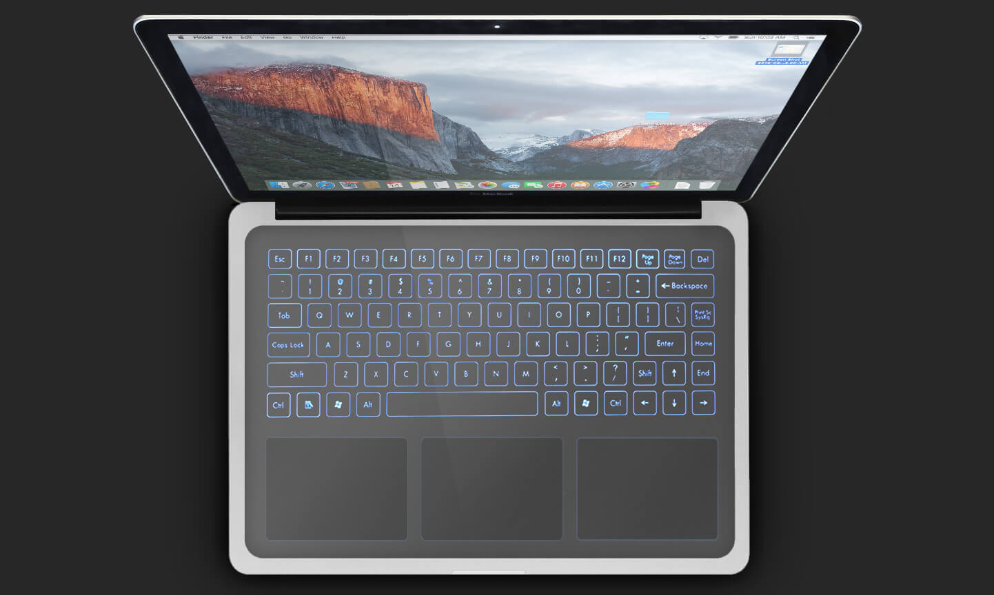 Когда в MacBook появятся «сенсорные» клавиатуры? Когда в MacBook появятся «сенсорные» клавиатуры? Фото.