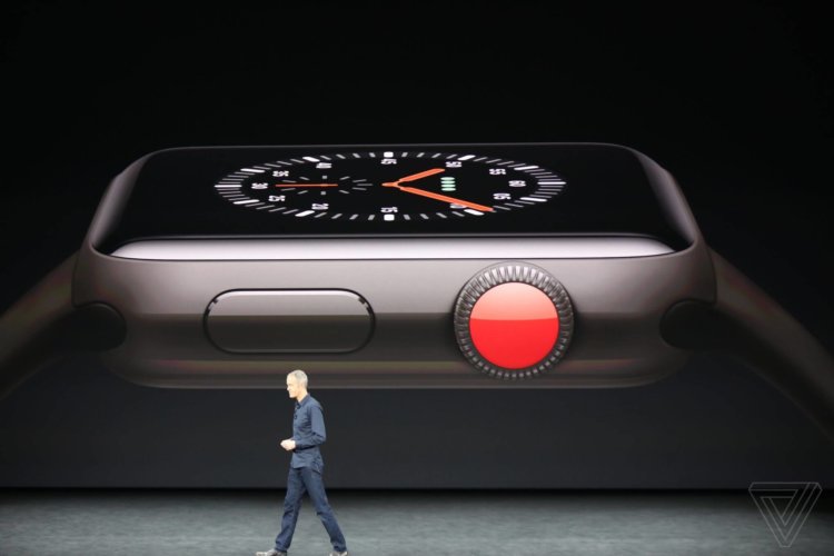 Apple представила Apple Watch Series 3 с поддержкой сотовых сетей. Фото.