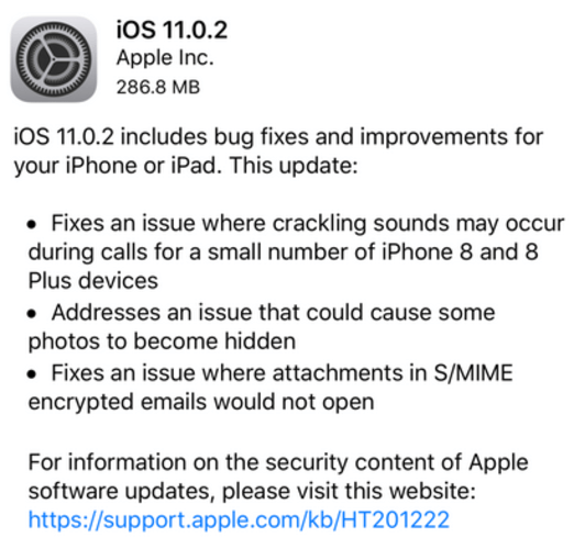 Apple выпустила iOS 11.0.2. Стоит ли обновляться? Apple выпустила iOS 11.0.2. Стоит ли обновляться? Фото.