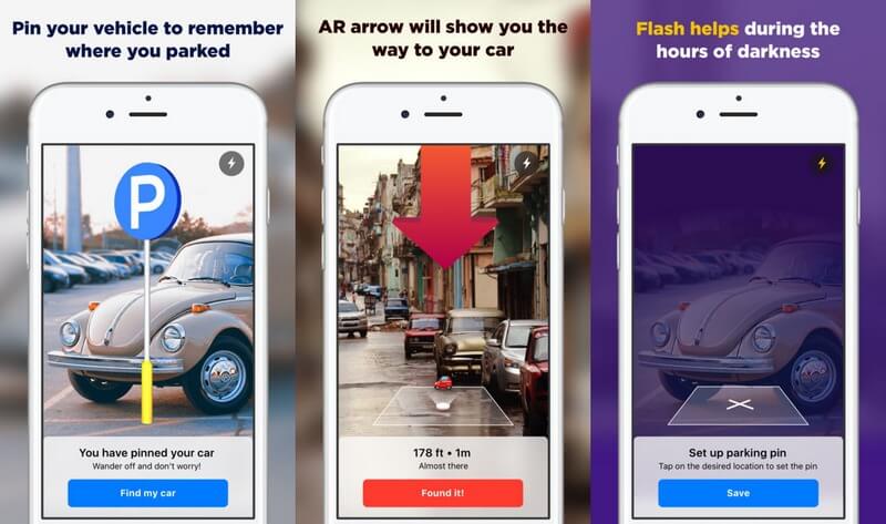 ARKit поможет в поиске припаркованного автомобиля. ARKit поможет в поиске припаркованного автомобиля. Фото.