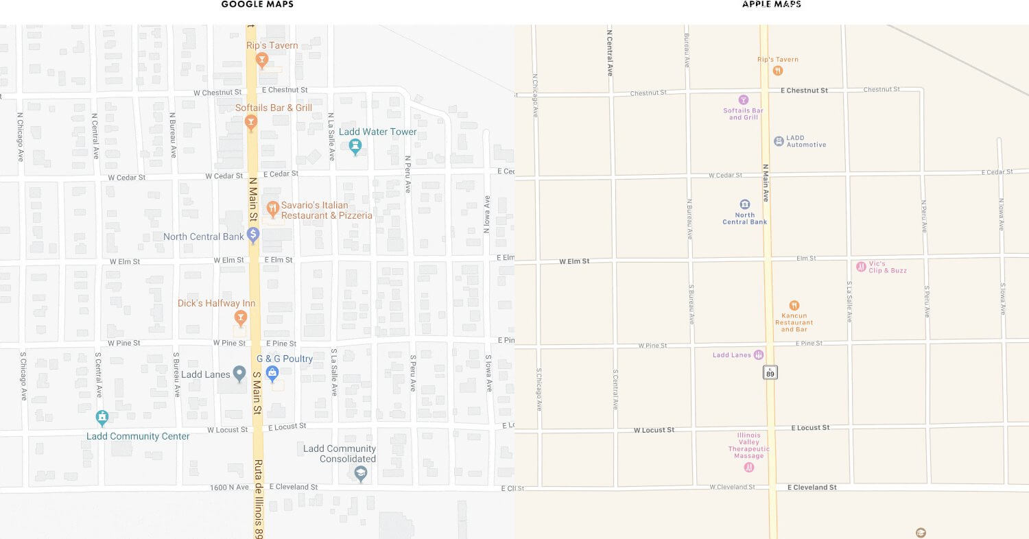 Насколько Apple Maps отстают от Google Maps в 2017 году. Насколько Apple Maps отстают от Google Maps в 2017 году. Фото.