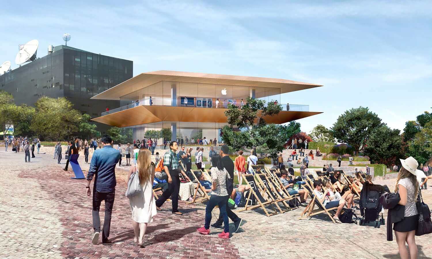 Австралийцы протестуют против открытия флагманского Apple Store. Австралийцы протестуют против открытия флагманского Apple Store. Фото.