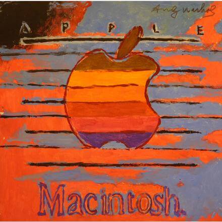 Логотип Macintosh работы Энди Уорхола выставлен на аукционе. Логотип Macintosh работы Энди Уорхола выставлен на аукционе. Фото.