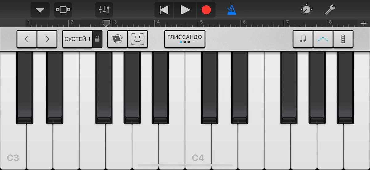 GarageBand для iPhone теперь можно управлять ртом. GarageBand для iPhone теперь можно управлять ртом. Фото.
