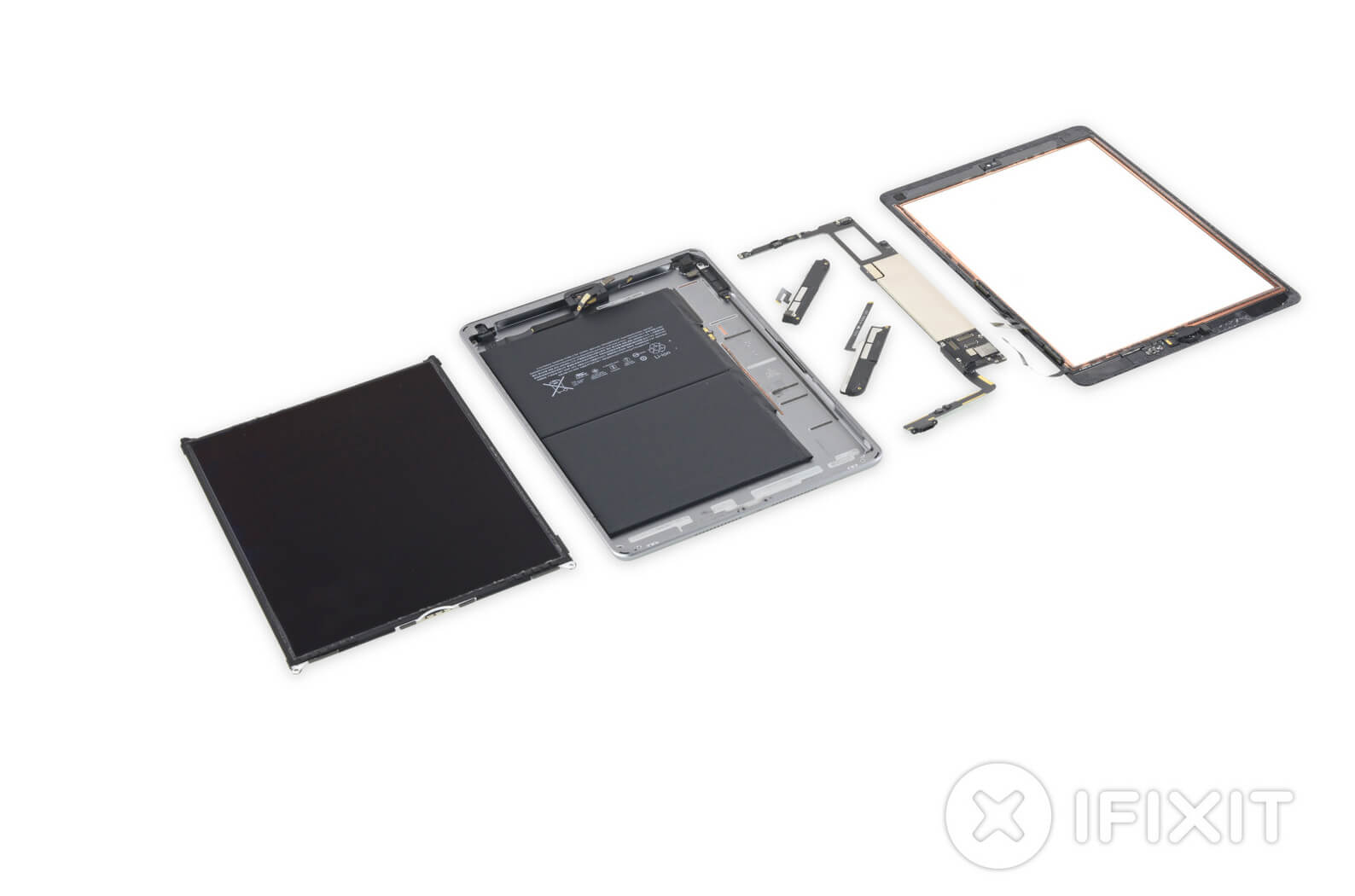 Новый iPad разобрали на части. Новый iPad разобрали на части. Фото.