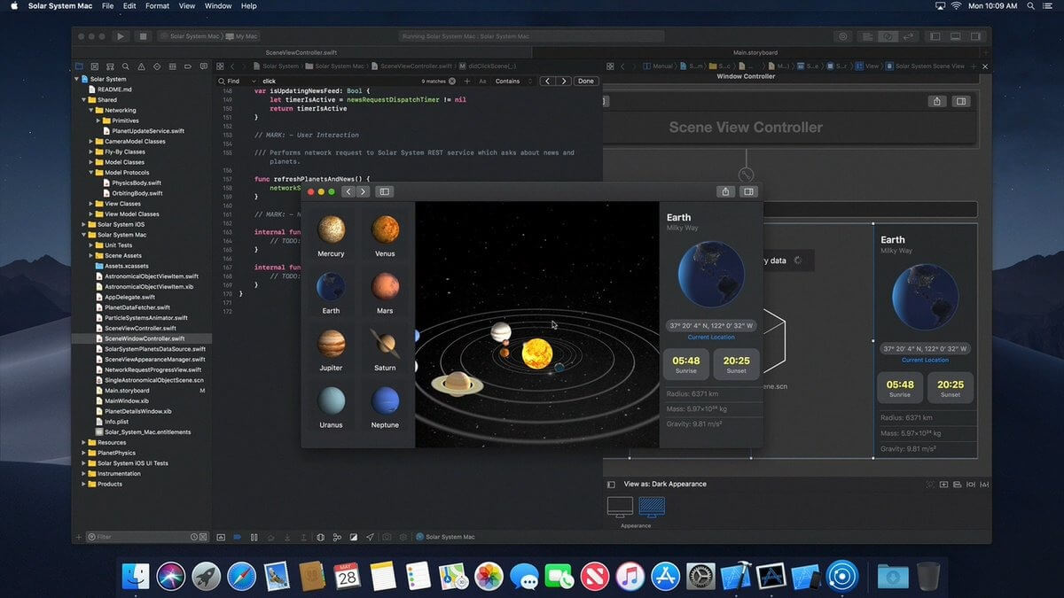 В macOS 10.14 появится темная тема. В macOS 10.14 появится темная тема. Фото.