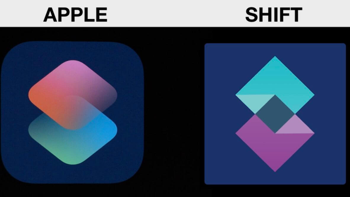 Apple обвиняют в краже иконки для Siri Shortcuts. Apple обвиняют в краже иконки для Siri Shortcuts. Фото.