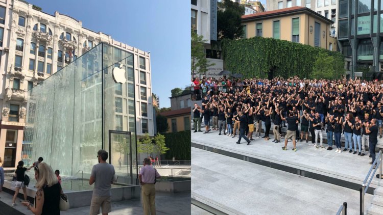Фотоотчет с открытия нового Apple Store в Милане. Фотоотчет с открытия нового Apple Store в Милане. Фото.