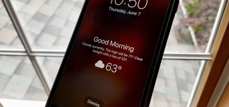 Как включить погоду на экране блокировки в iOS 12. Фото.