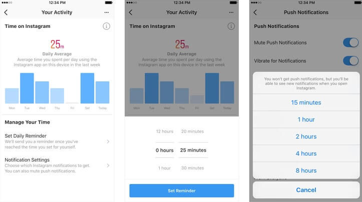 Instagram начал предупреждать, если вы проводите в нем слишком много времени. Как побороть зависимость от Instagram. Instagram начал предупреждать, если вы проводите в нем слишком много времени. Как побороть зависимость от Instagram. Фото.