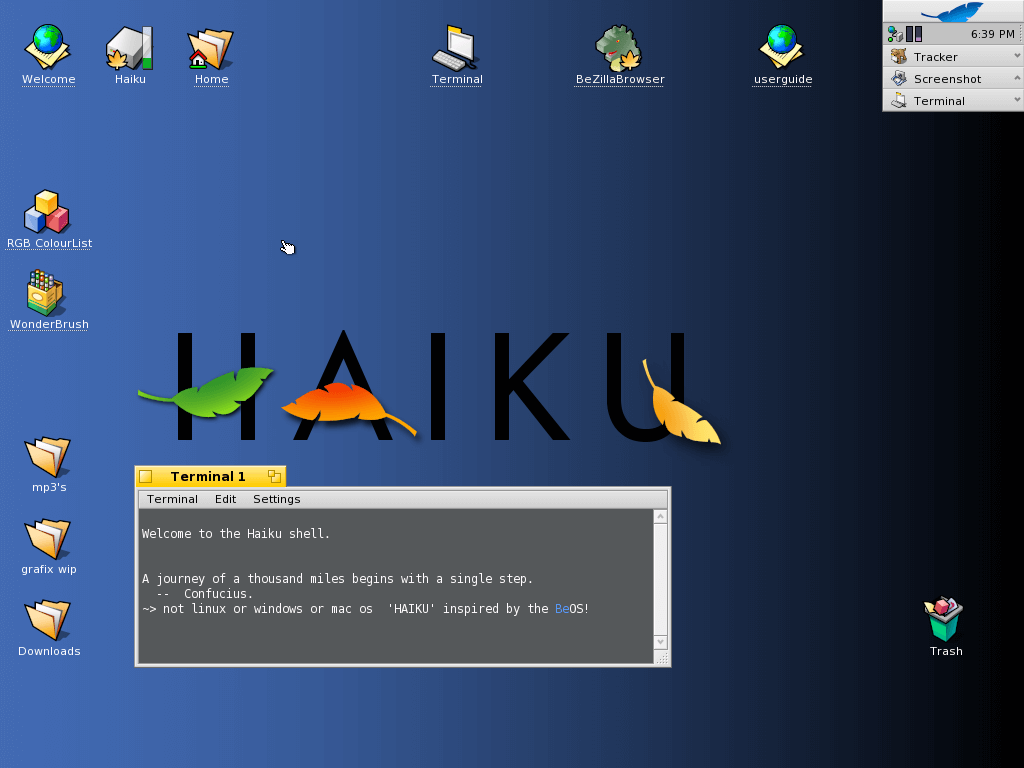 Haiku R1/Alpha1. Релиз 1, Альфа 1. Haiku R1/Alpha1. Релиз 1, Альфа 1. Фото.
