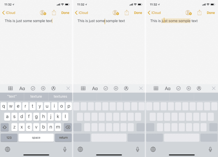 Используем скрытые возможности встроенной клавиатуры iOS.. Фото.
