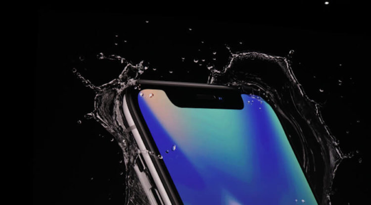 После попадания воды в iPhone X перестает работать Face ID. После попадания воды в iPhone X перестает работать Face ID. Фото.